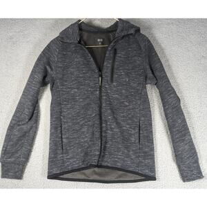 Uniqlo Hoodie Womens Size XS Heathered Gray Long Sleeve Hoodie Full Zip